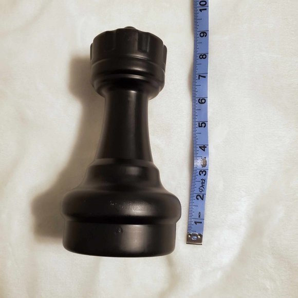 Large Decorative 9 Inch Tall Black Rook Piece Chess Mega Chess Piece - Picture 2 of 4